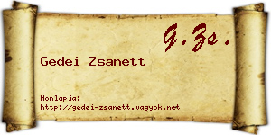 Gedei Zsanett névjegykártya